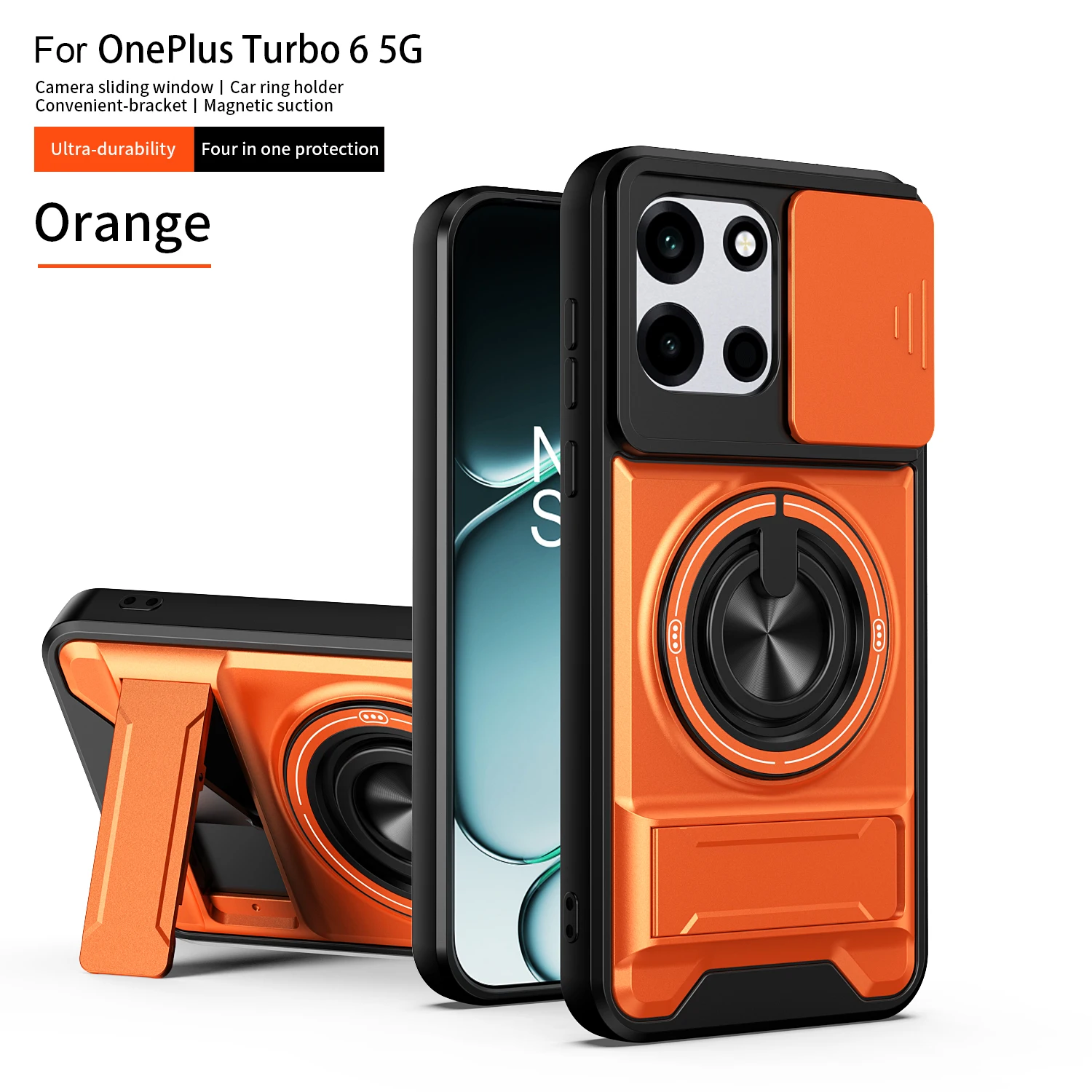 For OnePlus Nord 6 Case OnePlus Turbo 6 Cover 1+Turbo 6V  Magsafe Magnetic Fold Holder Military Armor Camera Protection Cover view 5