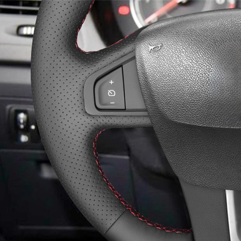 Black Artificial Leather Car Steering Wheel Cover for Renault Laguna 2008-2015 Renault Samsung SM5 2009-2018 Latitude 2010-2015