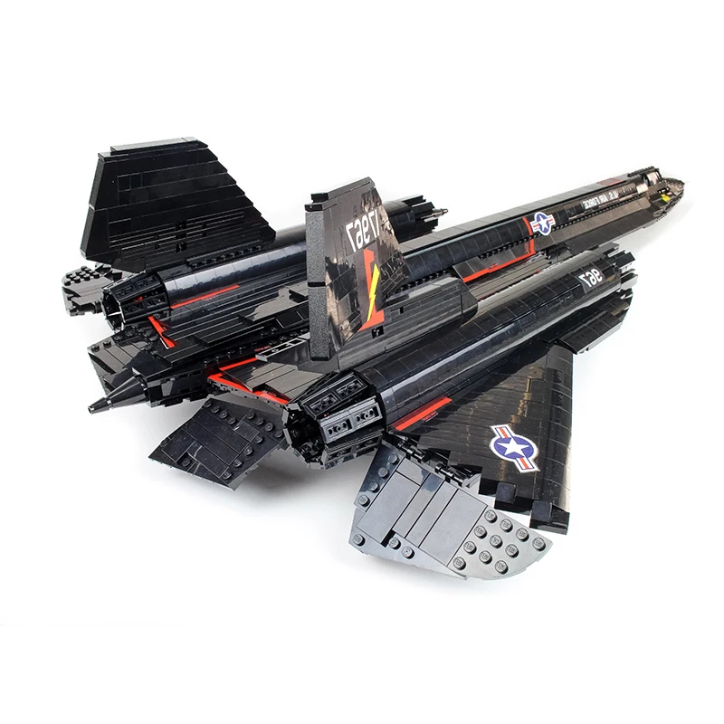 MOC High-speed Military Fighter SR-71 BLACKBIRD Strategic Reconnaissance Aircraft Technical Building Blocks Model DIY Bricks Toy