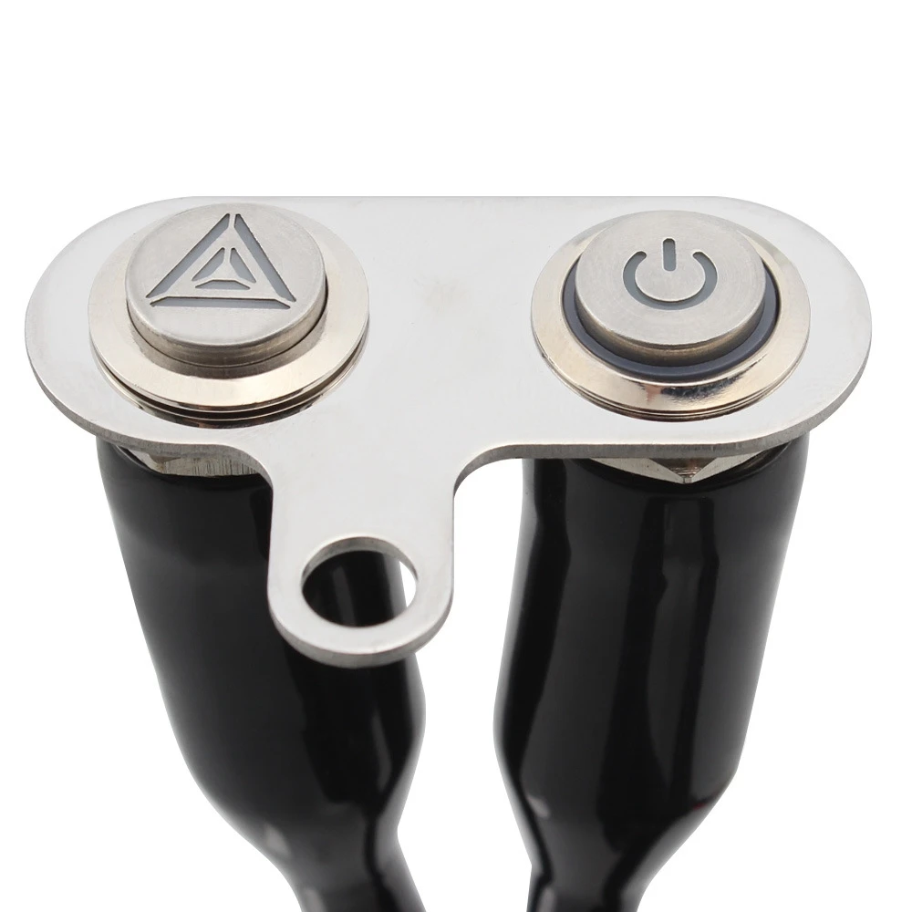 AU16-LED Motorcycle Scooter ON-OFF Hazard Light Switch Double Emergency Warning Flasher Button Waterproof Switches Electric