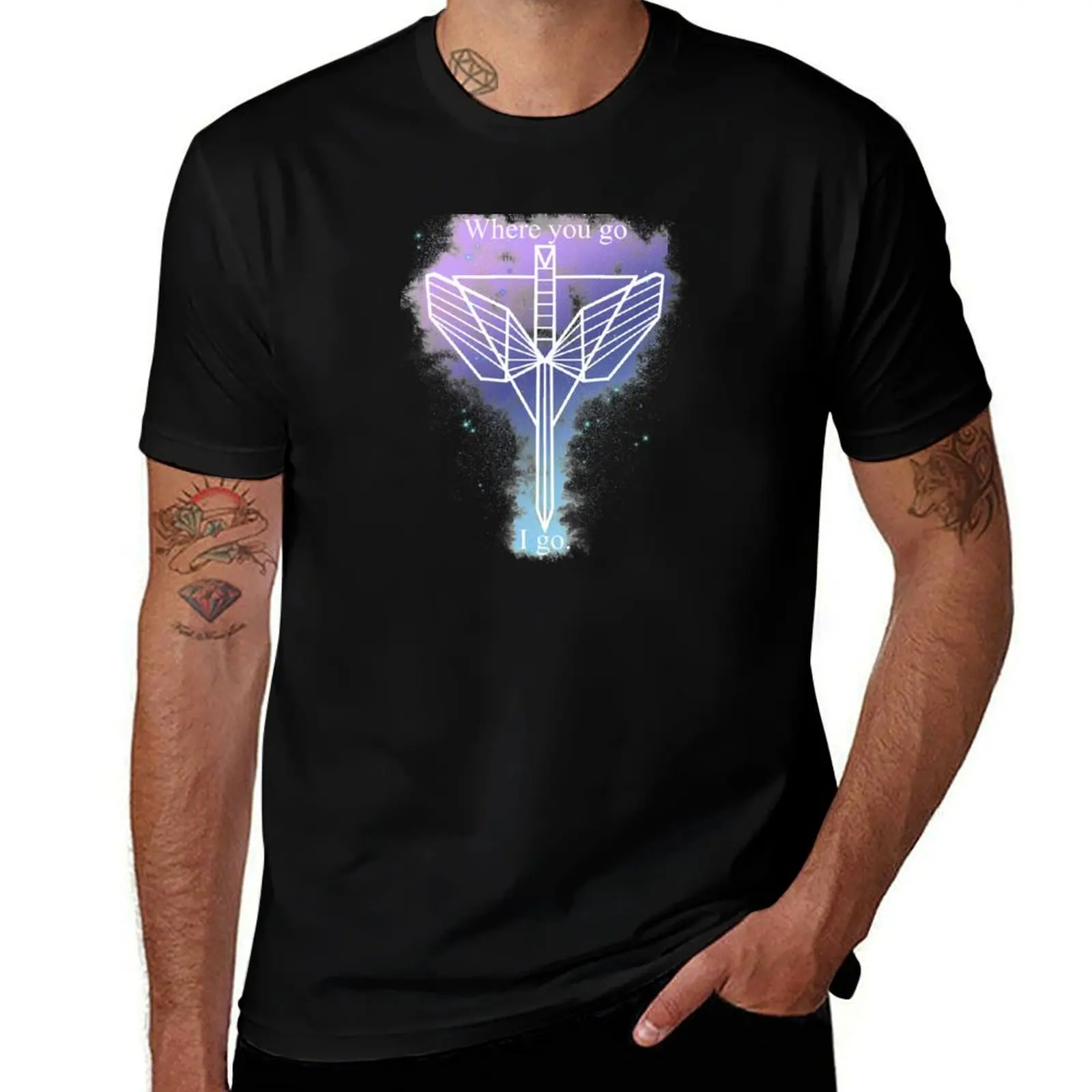 Angel Shield Galaxy Wynonna Earp T-Shirt Soft Casual Short Sleeve Cotton Tee T-Shirt