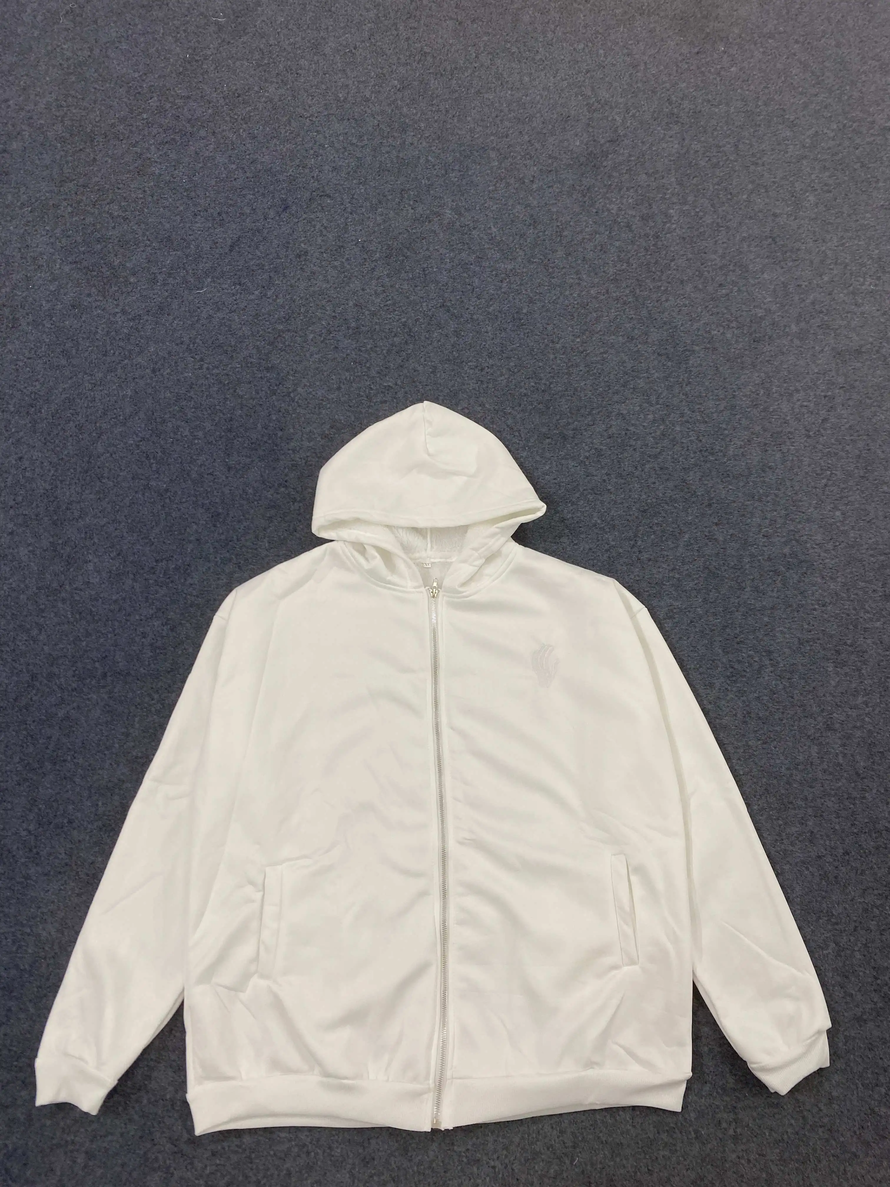 Herfst/Winter Nieuwe Straat Retro Modetrend Originele Ins Stijl Effen Kleur Rits Warme Hoodie Sweatshirt Y2k Punk Unisex