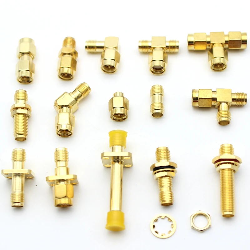 SMA adapter male and female double head straight/elbow/tee head revolving revolving female SMA-KJW RF connector