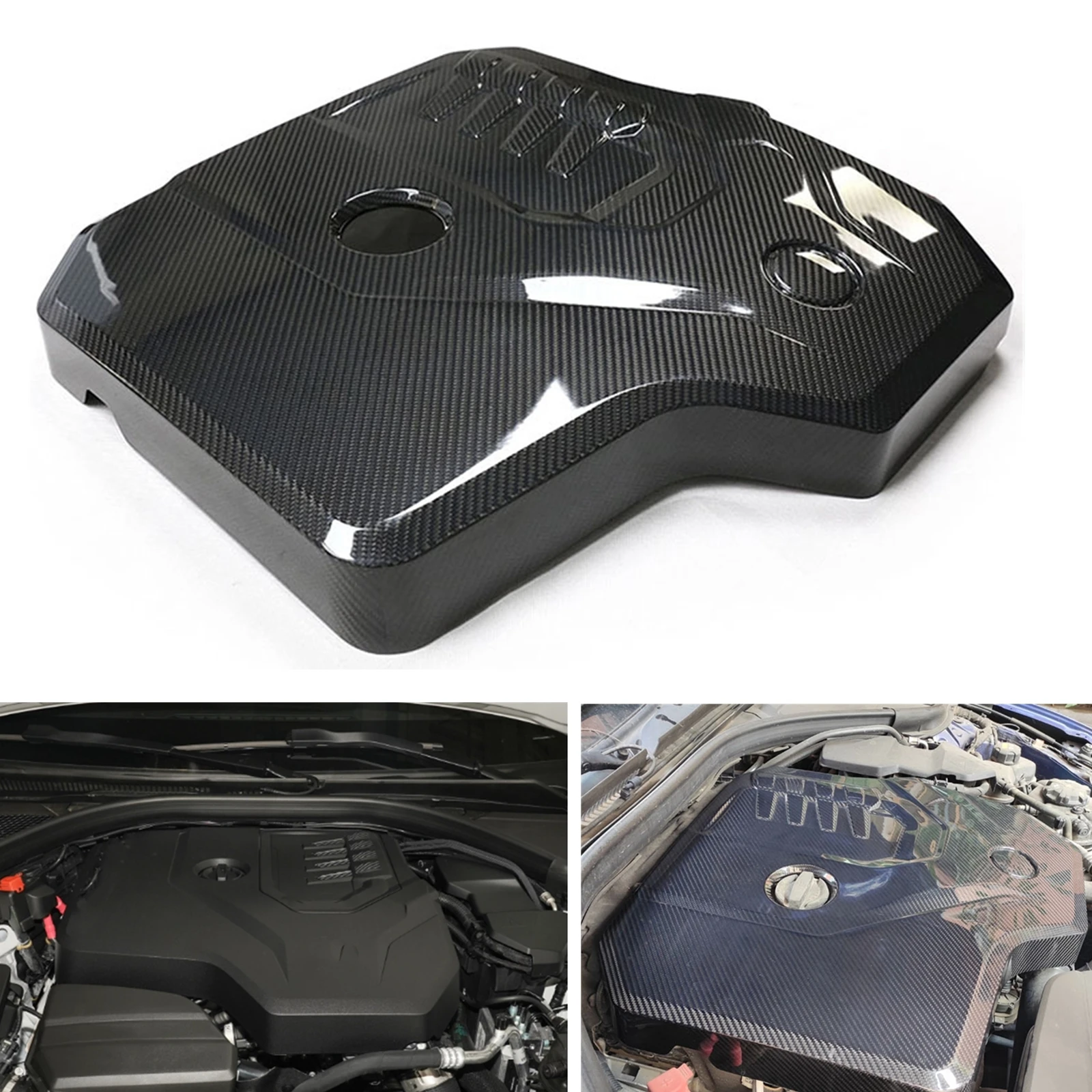 For BMW G Series G20 G28 G22 G23 G30 G38 G11 G14 G15 G16 GT G32 B48 2.0t Carbon Fiber Engine Cover Protector Panel Guard Plate