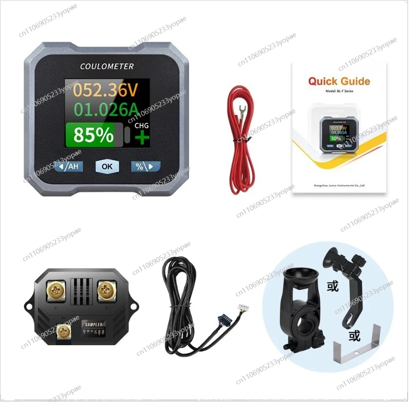 For BL-F Series Inlay Type DC 10-100V 400A  Coulomb Meter Battery Display Capacity Bluetooth Monitor BL105F BL110F BL140F