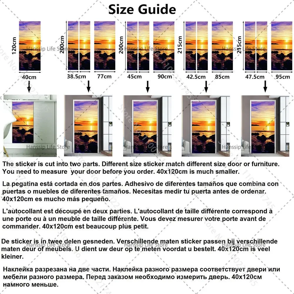 Halloween Horror Decoration Door Sticker Poster Vinyl PVC Waterproof Happy Halloween Wallpaper Self-adhesive Door Sticker - view 2