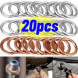 Car Oil Pan Drain Gasket Drainage Bolt Pad Aluminum Copper Oil Drain Plug Gasket Replaceable Accessories for Volkswagen Audi