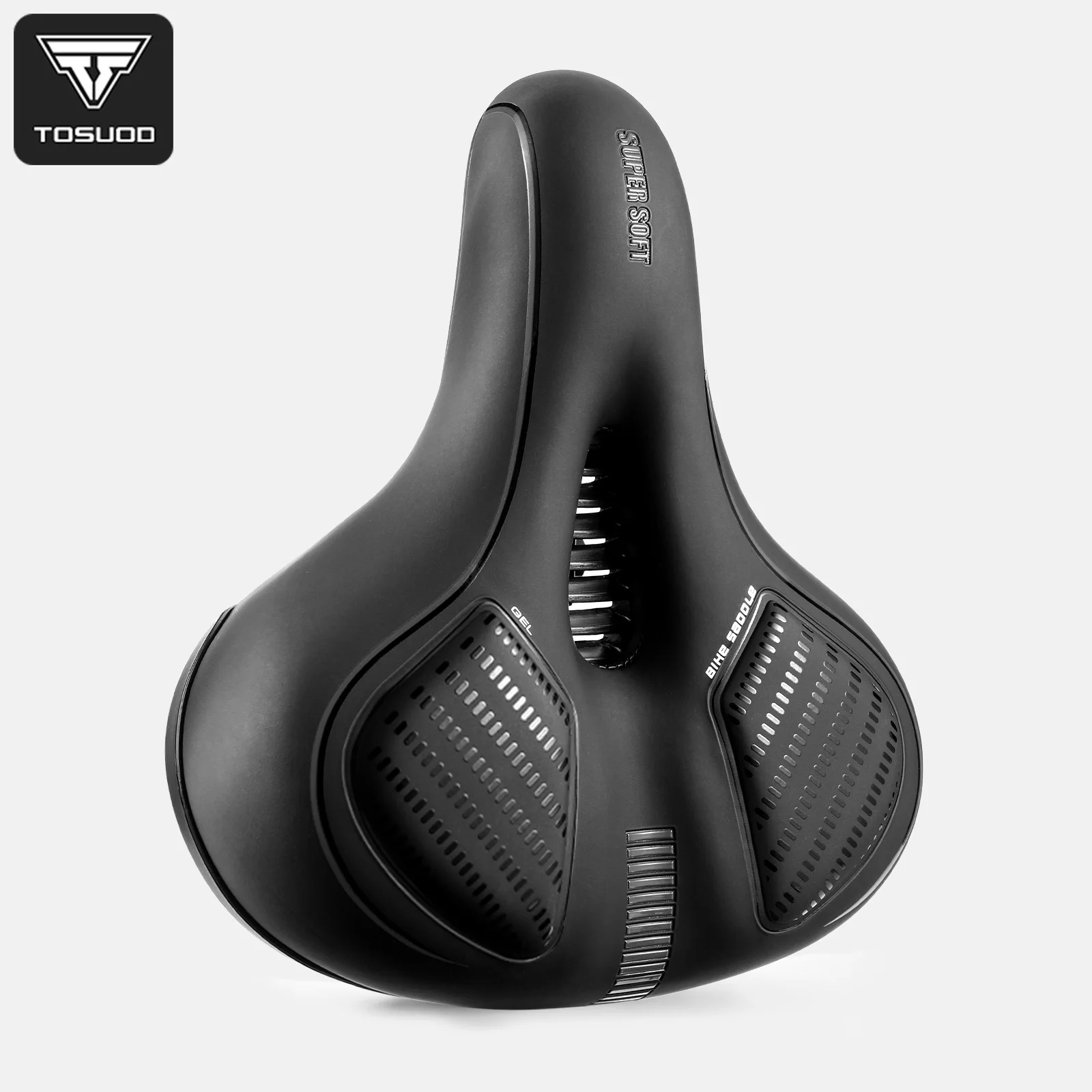 

TOSUOD Bicycle Seat Saddle PU Soft Racing Breathable Rainproof Saddle Hollow MTB Road Bike Seat Thicken Ergonomic Cushion