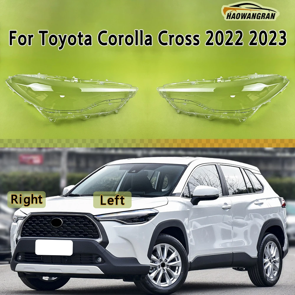 

For Toyota Corolla Cross 2022 2023 Transparent Headlight Cover Headlamp Lens Shell Replace Original Lampshade Plexiglass