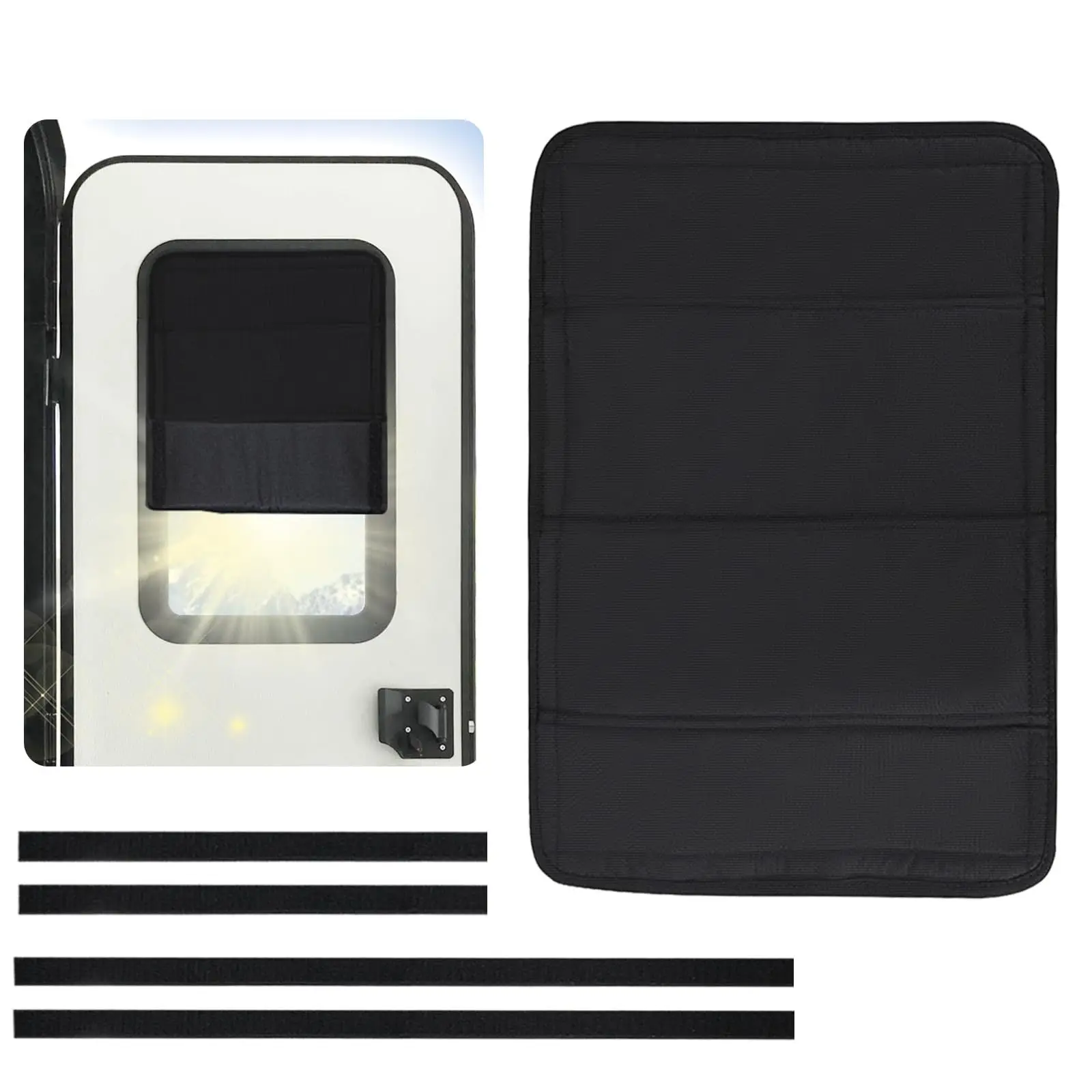 

RV Window Shade Foldable Blackout Cover for Campers Trailer Doors Travel Trailers Foldable Sun Shade