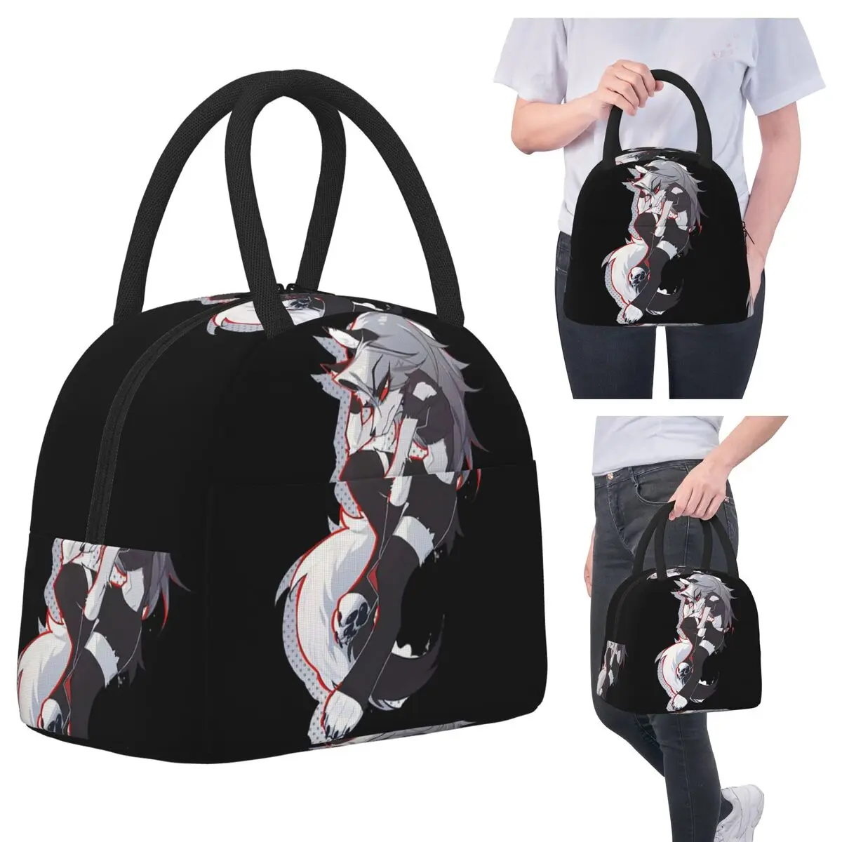 

Helluva Boss Loona Insulated Lunch Bag for Women Office Cooler Thermal Food Box Tote Leakproof Lunch Boxes Container
