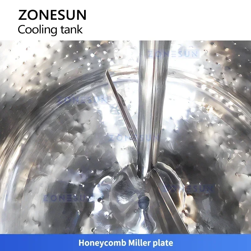 Zonesun Milk Cooling Tank Refrigeration Tank Stainless Steel for Milk Storage With Agitator Food Dairy Farms ZS-CT200L