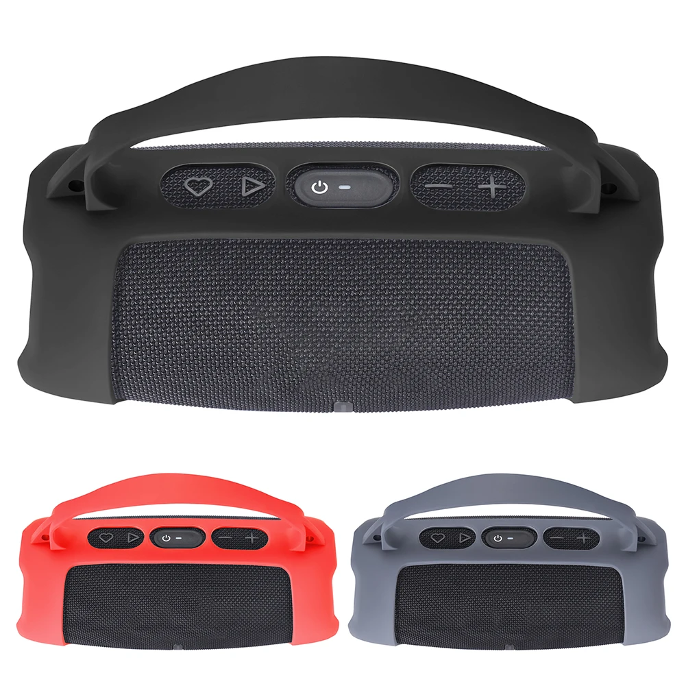 Silicone Cover Case Waterproof Protective Skin Case Shockproof with Shoulder Strap for JBL Charge 5 Wi-Fi Wireless Speaker