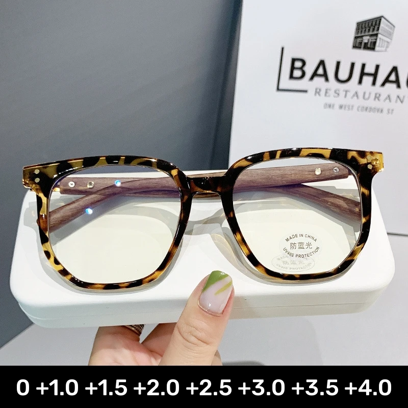 

Luxury Wood Frame Reading Glasses Blue Light Blocking Presbyopia Eyeglasses Finished Prescription Hyperopia Eyewear Diopter