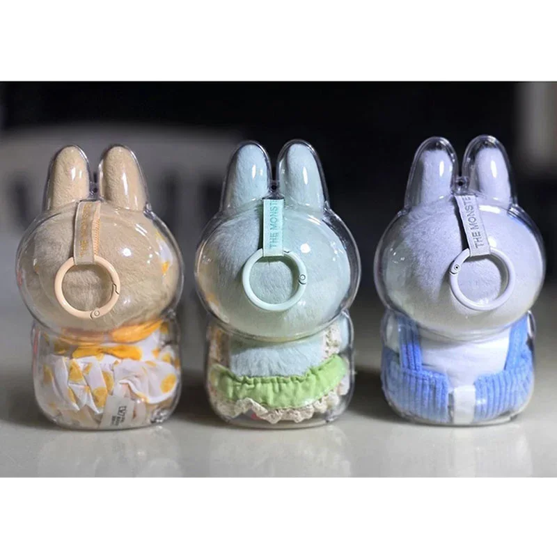 LABUBU Have A Seat Прозрачный чехол Labubu Пластиковый чехол Рюкзак Подвески