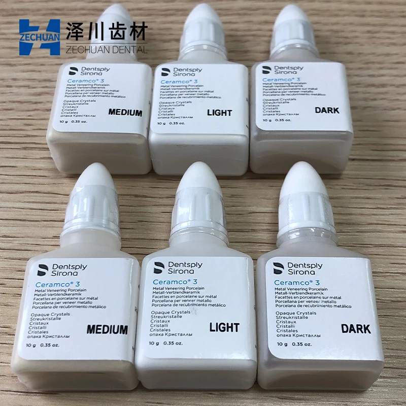 Dentsply Sirona Lab Ceramco 3 كريستالات غير شفافة 10 جرام من البورسلين المعدني للأسنان #3