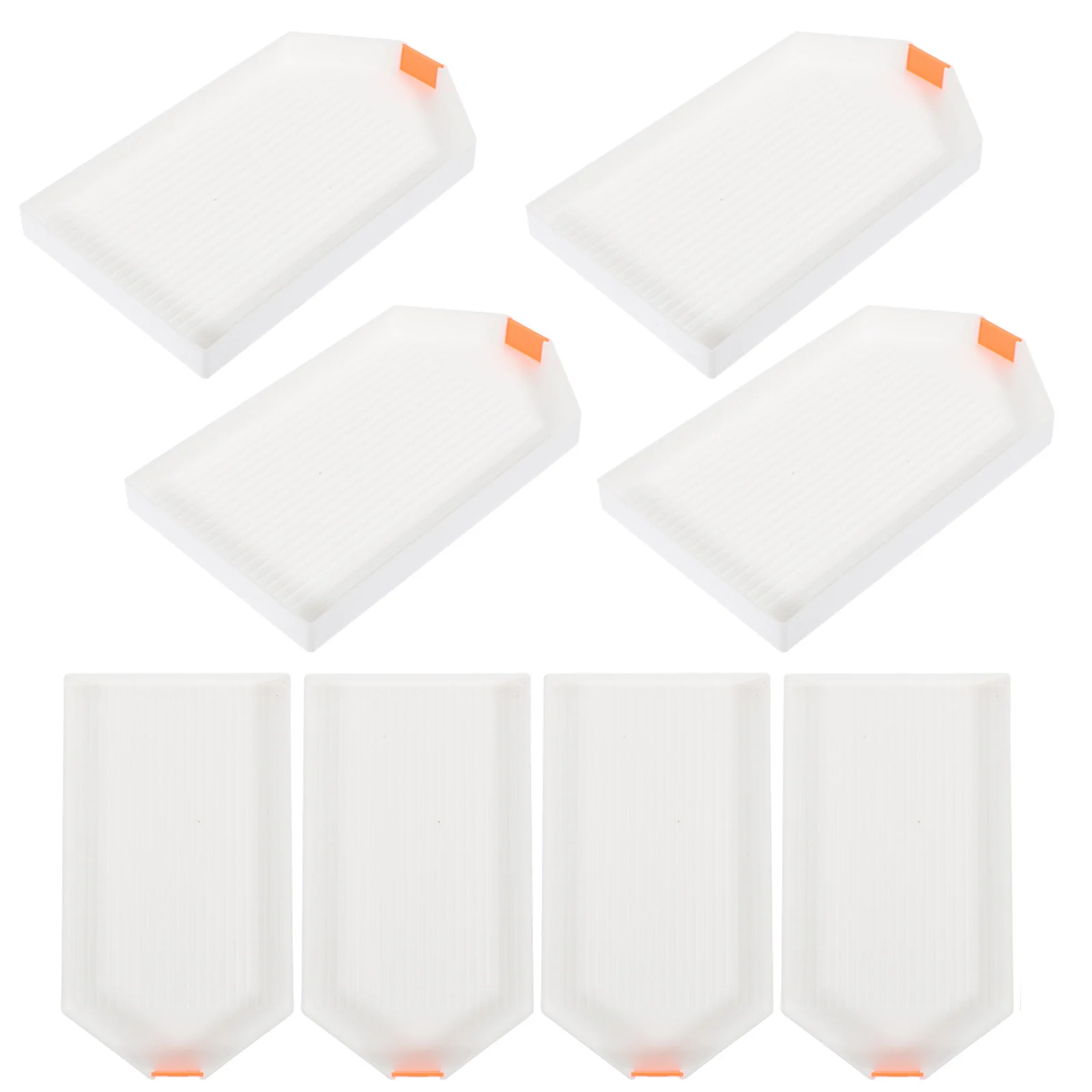 10pcs Diamond Bead Sorting Tray Large Rhinestone Storage For Diy Craft Work Cross Stitch Organizer Tool Kit Smooth Flexible