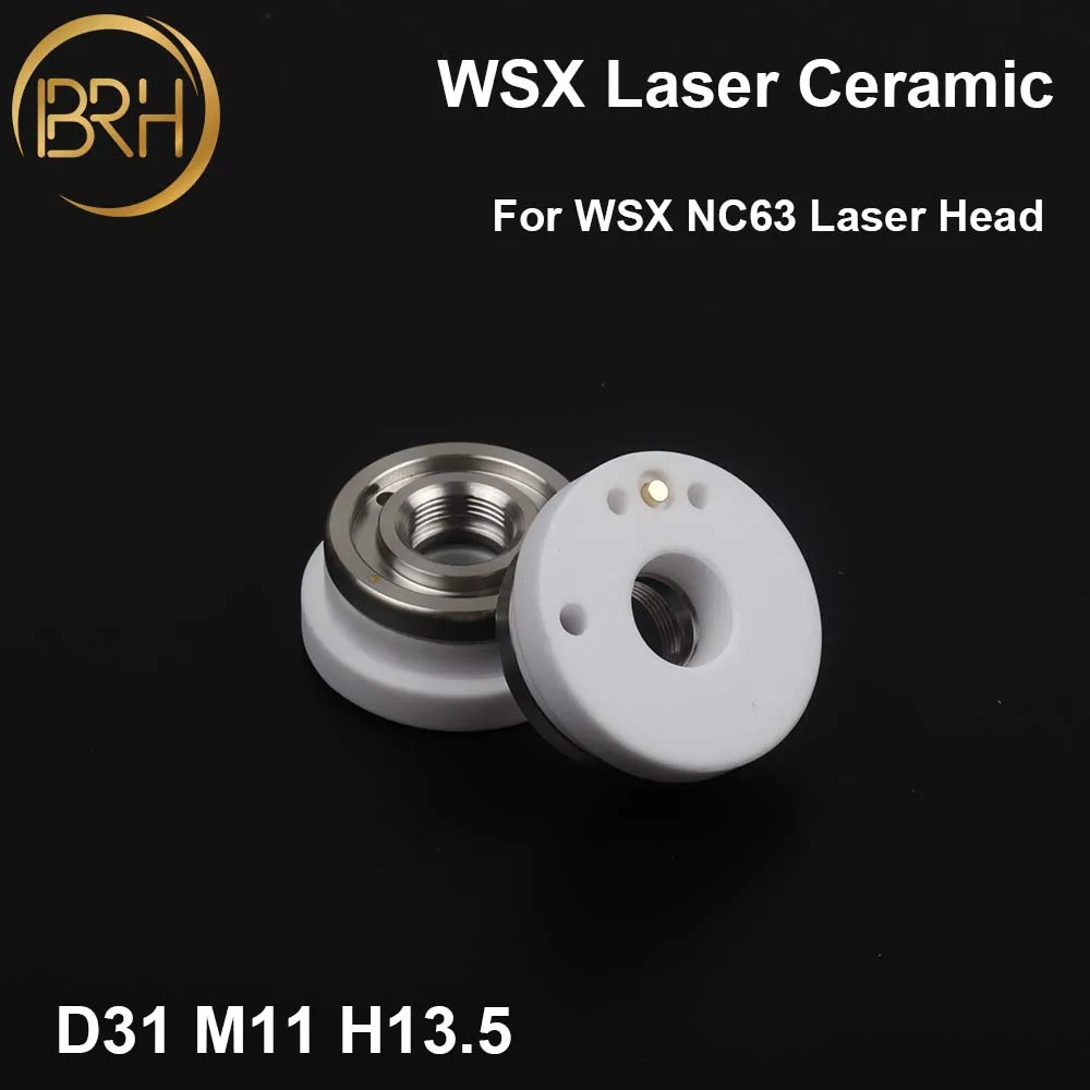 WSX Laser Ceramic WTC- 08 D31 H13.5 M11 Laser Head Nozzle Holder Sensor Part for WSX NC63 FIber Cutting Head