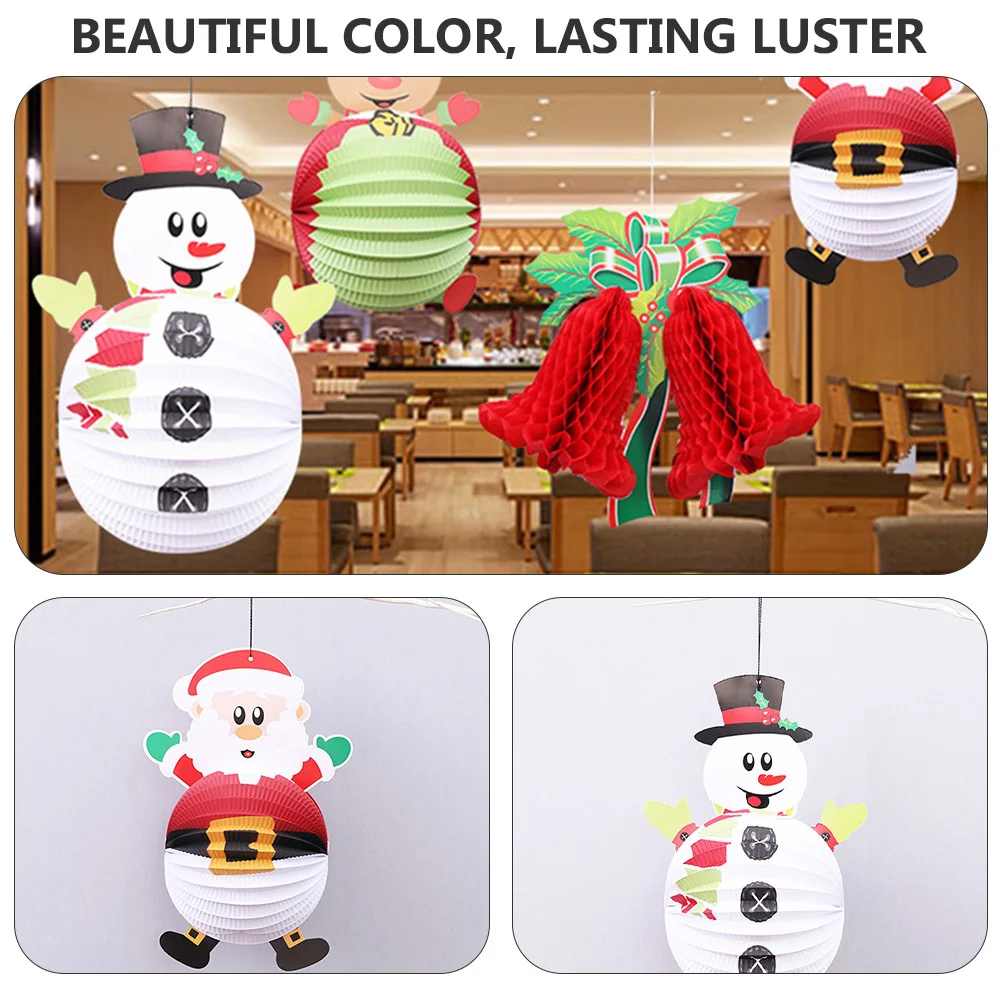 

2pcs Elderly Reindeer Decorations Cartoon Pattern Double-Sided Hanging Pendant For Indoor Home Party Christmas Mall