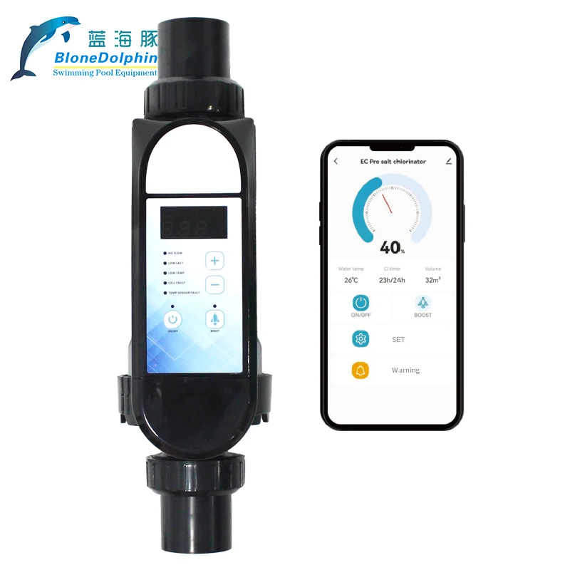 Clorador Automático de Plástico para Piscinas y Spas de Huidi Factory con Aplicación Inteligente para Sal, Impresión de Logotipo Personalizable