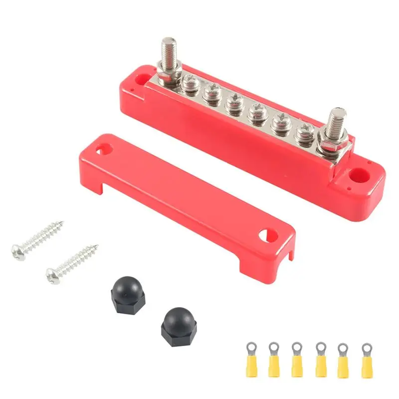 B45CLXY 6-Way Busbar محطة كتلة النحاس الملحقات البحرية لتعديل دائرة السيارة يخت RV