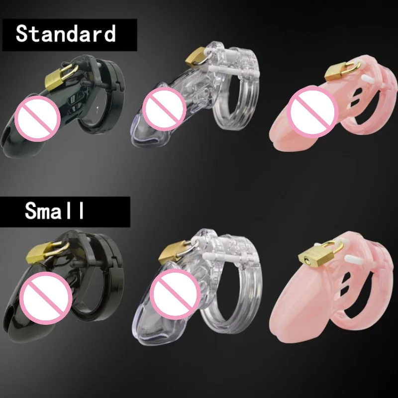 5 Size Male Chastity Cage Device Small/Standard Cock Cage with Rings Erotics Urethral Brass Lock Locking Sex Toys for Men Adults