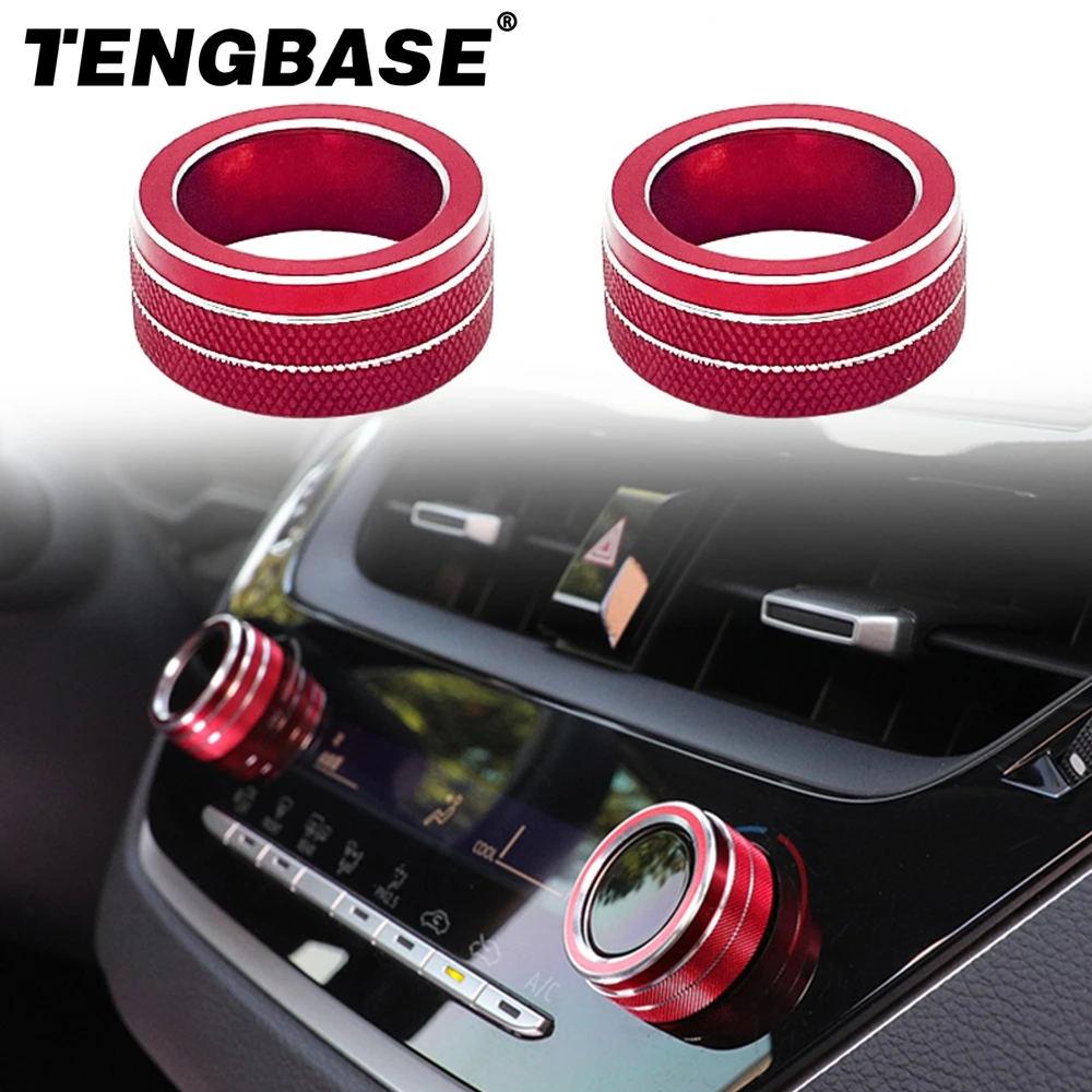 

For Toyota Corolla Accessories 2022 2021 2020 AC Climate Control Knob Caps Air Conditioner Radio Volume Button Ring Cover Parts