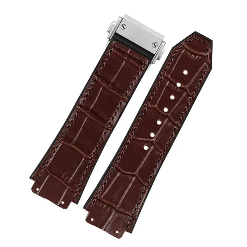 TINTAG For Hublot Watch Strap 26*19mm,Suitable For BIG BANG Watch Band Replacement Parts,Stainless Steel Buckle Men's New