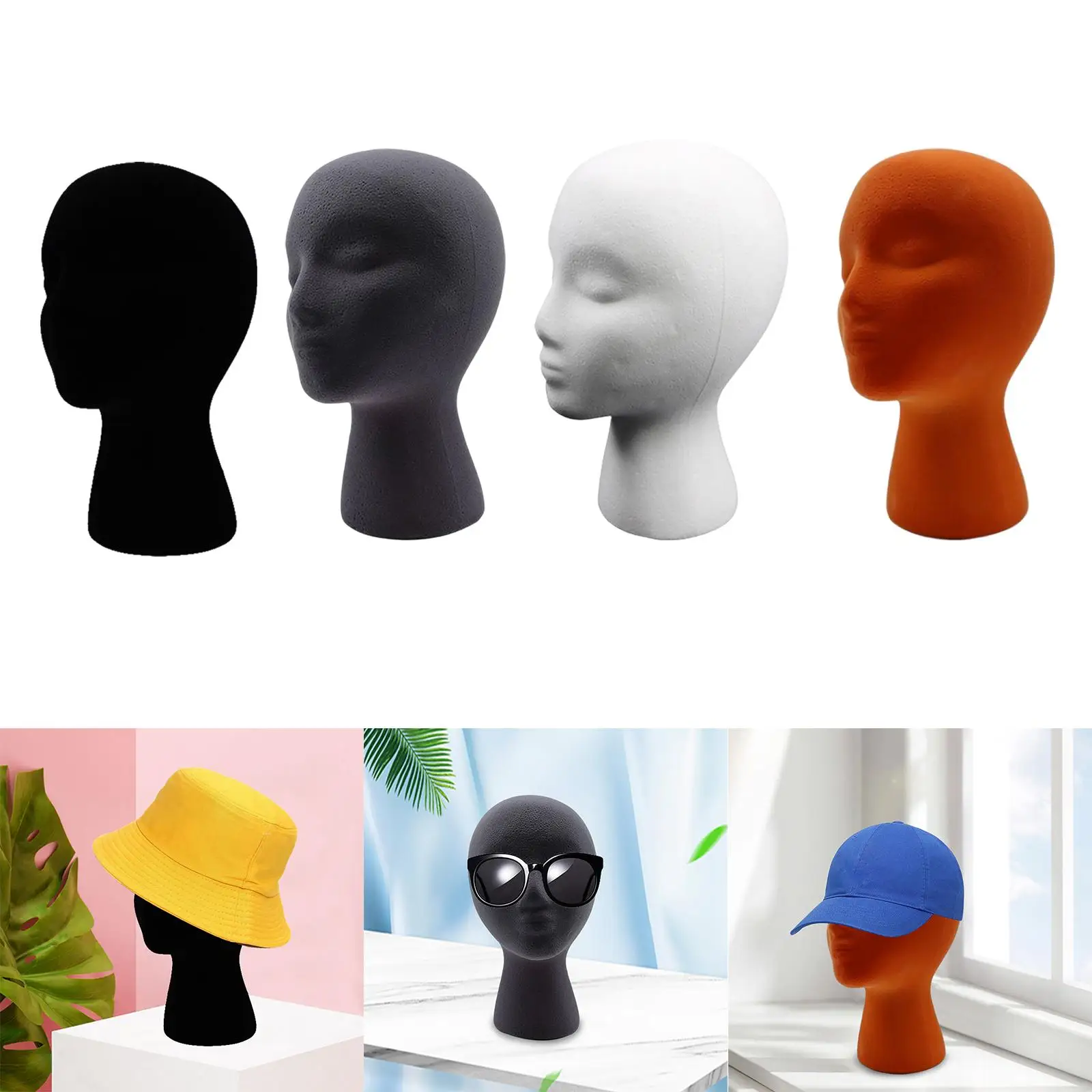 마네킹 마니킨 헤드 안정적인 디스플레이 스탠드 거치대, 헤드폰 선글라스 헤드웨어