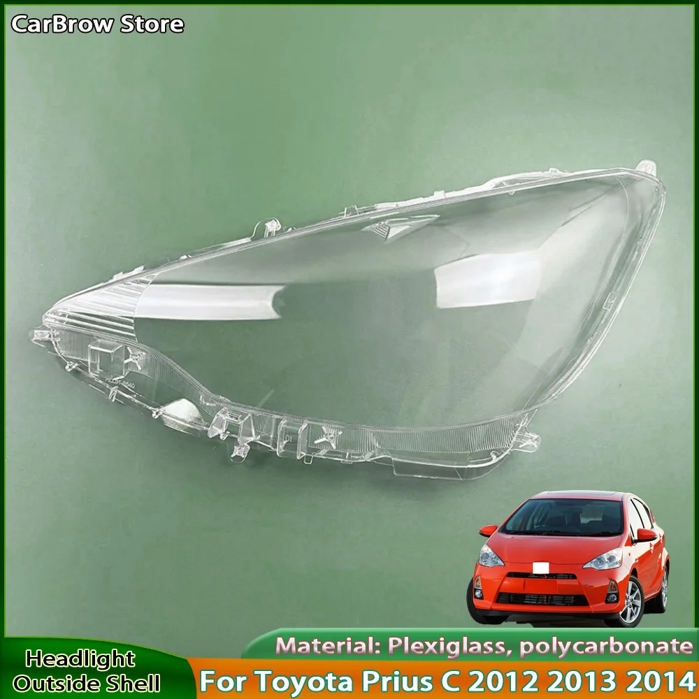 

Для Toyota Prius C 2012 2013 2014, крышка передней фары, прозрачный абажур, абажур, корпус фары, линза из плексигласа