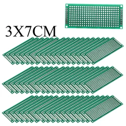 5pcs/bag Two-sided  HASL 3 * 7CM Breadboard /  Thick 1.6MM Glass Material 2.54mm Universal Plate