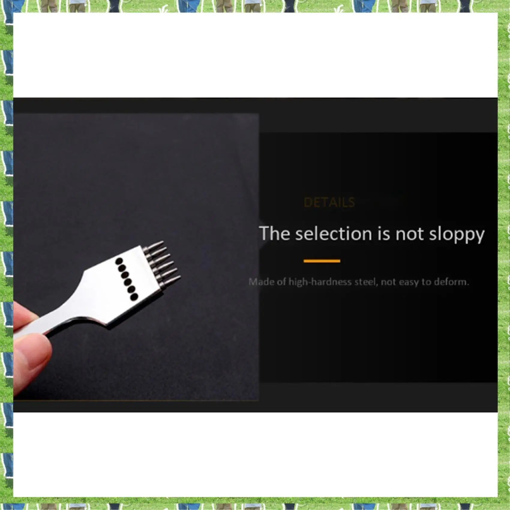 

FTS 12 шт. 4 мм кожаный перфоратор с круглым отверстием, съемное долото для штамповки швов, инструмент/набор