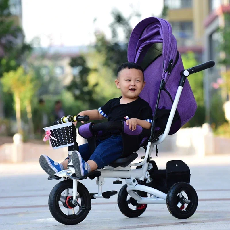 Triciclo Infantil Triciclo Baby Stroller 3 in 1 Portable Baby Tricycle Bike Baby Carriage 3 Wheels Convertible Handle Children