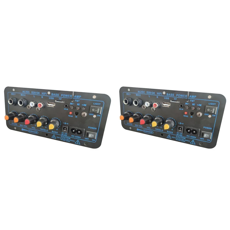 

AA08-2X 200 Вт цифровой Bluetooth стерео усилитель плата сабвуфер двойной микрофон караоке для 8-12-дюймового динамика американская вилка