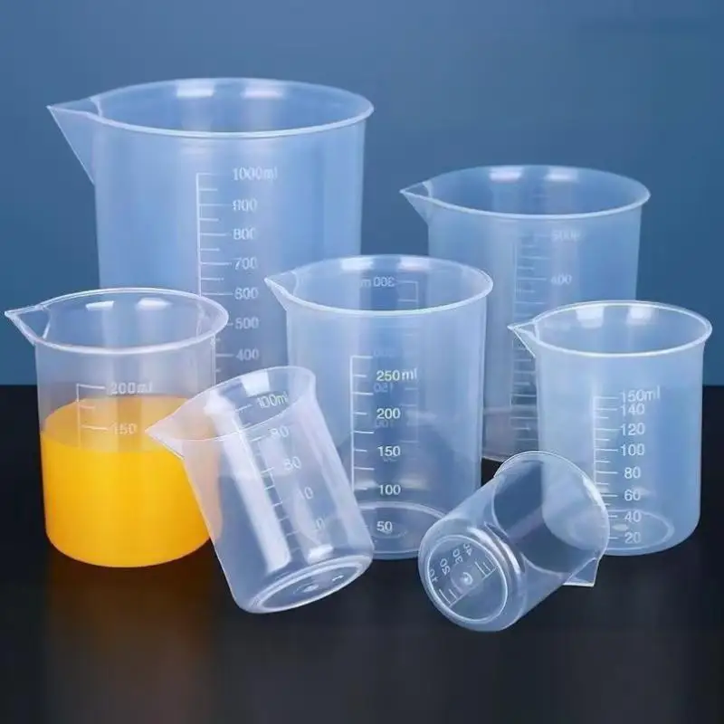 100ml/150ml Mixing Cups Plastic Liquid Container Epoxy Kitchen Baking Resin Scale Beaker Chemical Laboratory Cups Measuring Cup