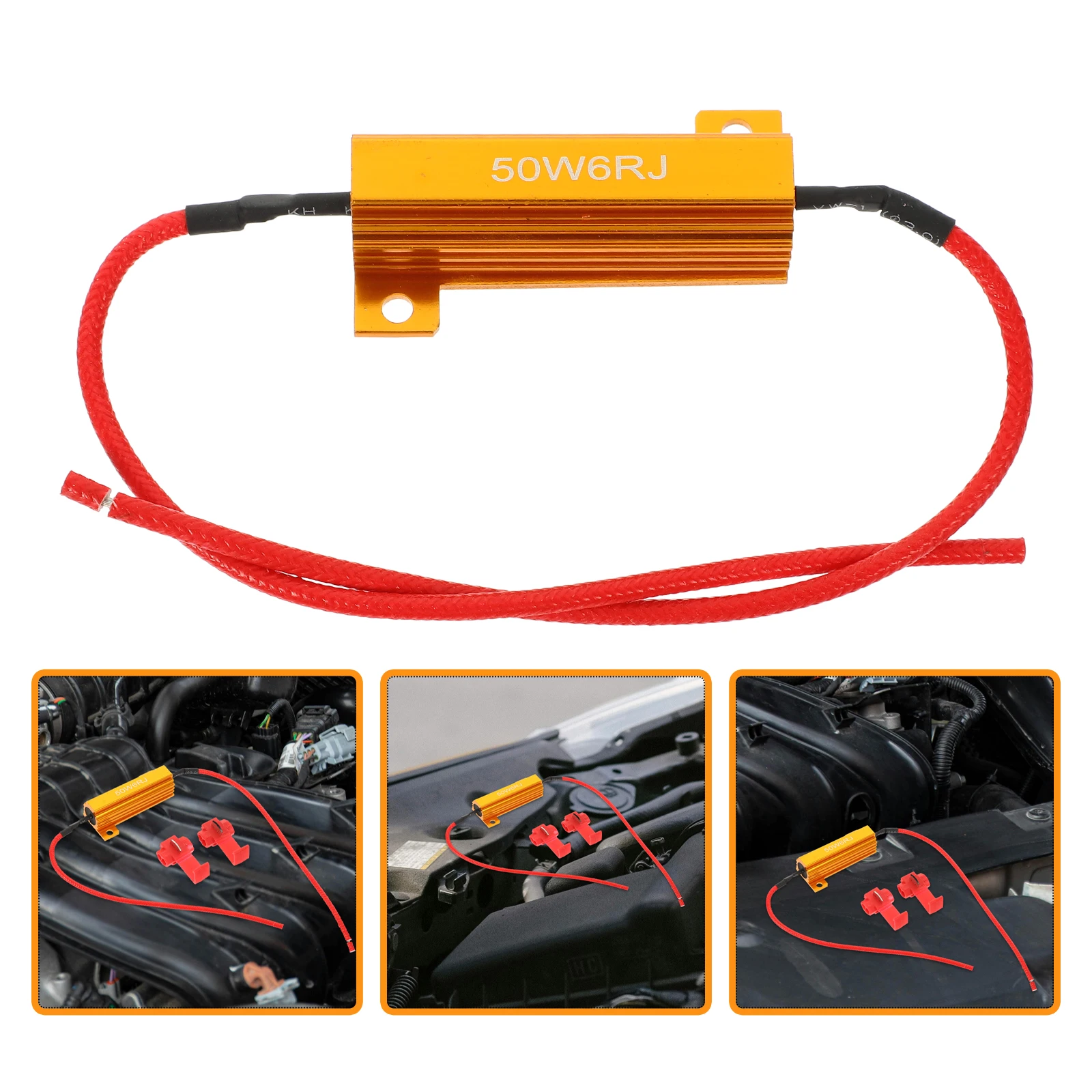 High Power Resistor 50w 6-ohm Load Resistors Car LED Turn Signal Automotive Light Bulb Shell Heat Dissipation