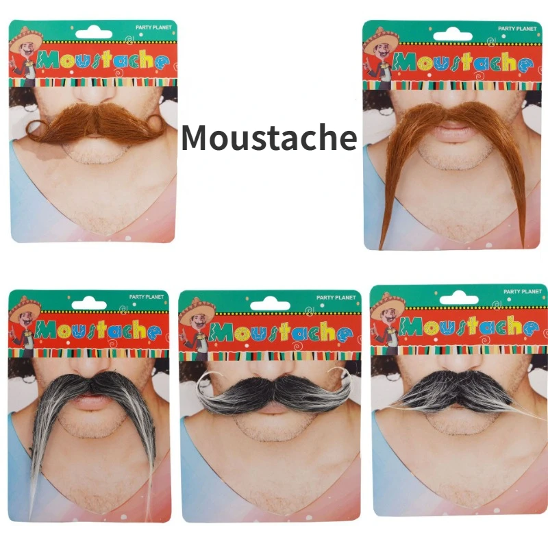 Masquerade Dress Up Performance Props Eight Beard Fake Mustache Simulation Beard Party Supplies Men Halloween