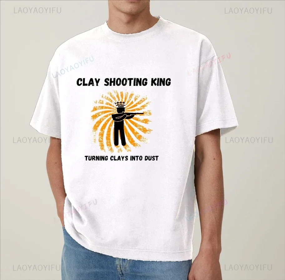 Trap Shooting, Skeet Shooting, Clay Shooting, Trap Shooting Enthusiast's Gift, Everyday Fashion Casual Men's Oversized T-shirt