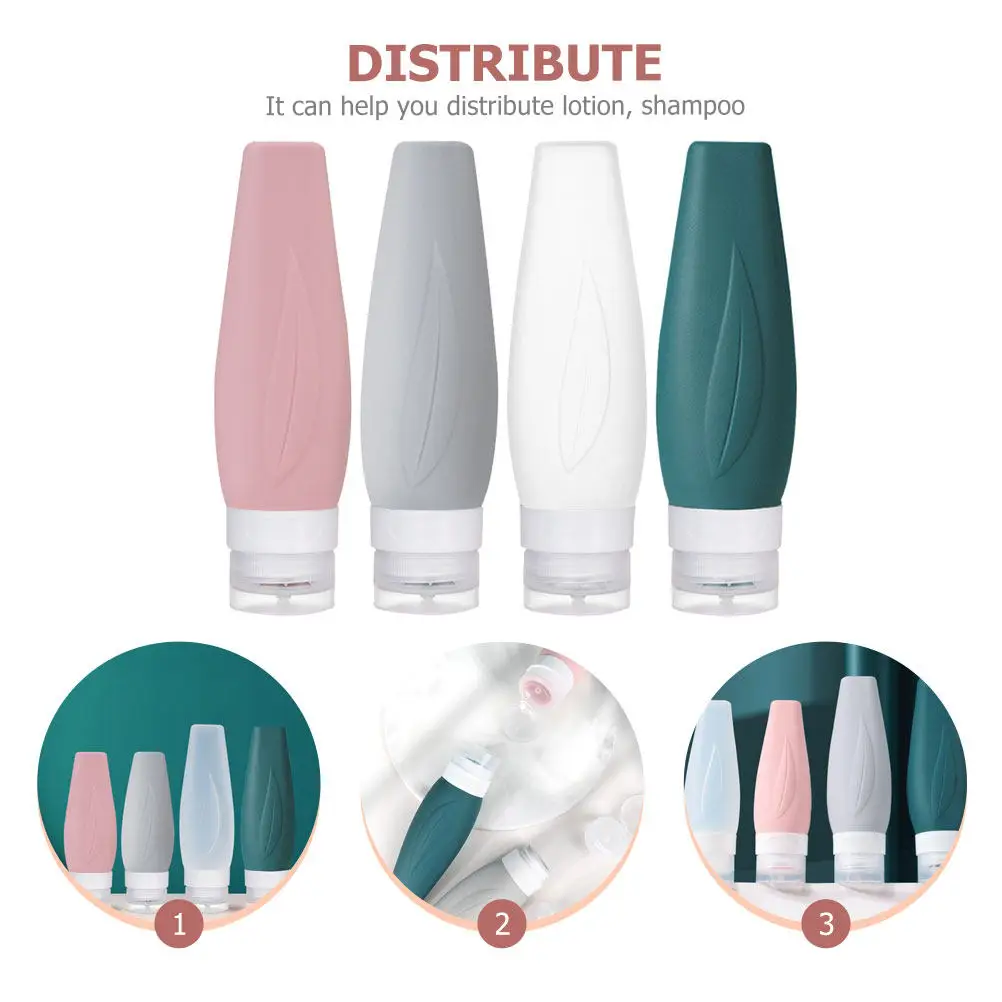 

Набор дорожных бутылочек: многоразовые силиконовые емкости, портативные, герметичные, для туалетных принадлежностей, компактные, для хранения в путешествиях