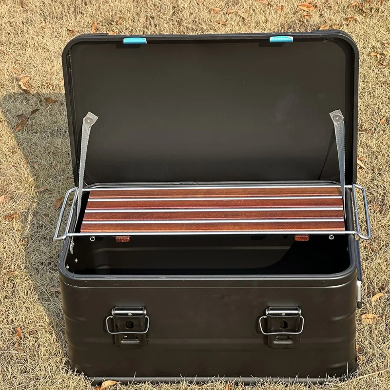 Aluminum Alloy Storage Box Outdoor Camping Large Capacity Portable Multifunctional Storage Boxes Stable Camping Equipment