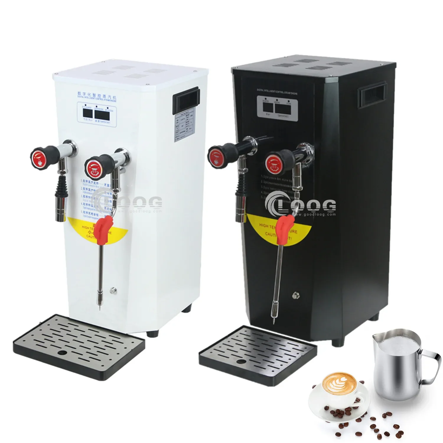 

Stainless Steel Coffee Frother Commercial Hot Drinks Equipment Factory 8L 10L 12L Electric Steam Milk Heater Milk Steamer