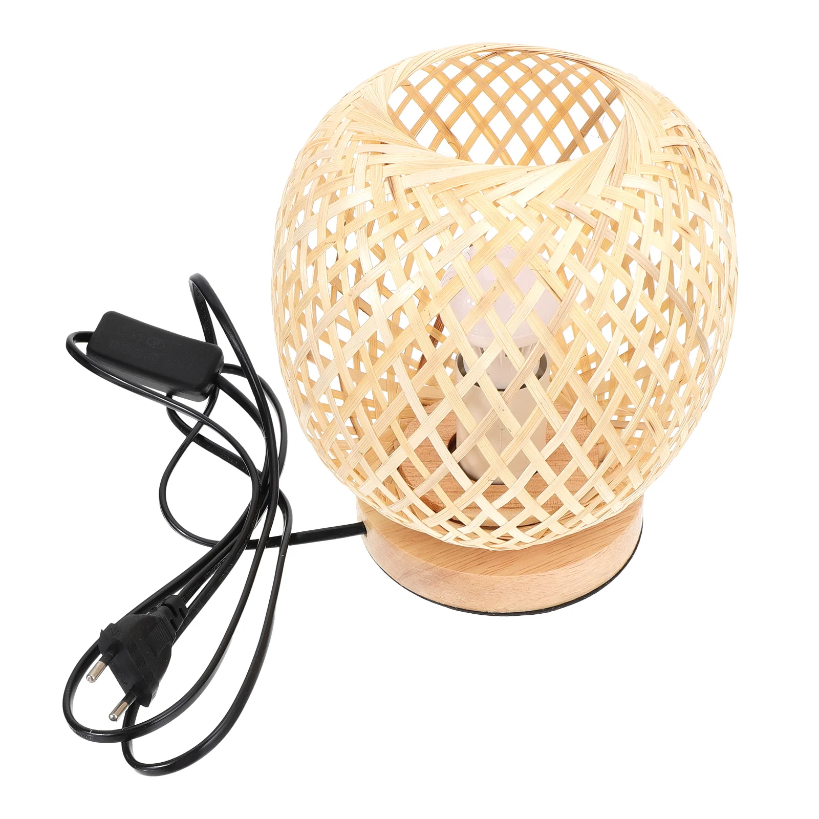

Bamboo Woven Desk Lamp Japanese Style Bedside Light Vintage Home Decor Lighting Supply Safe Eco Friendly Easy Assembly
