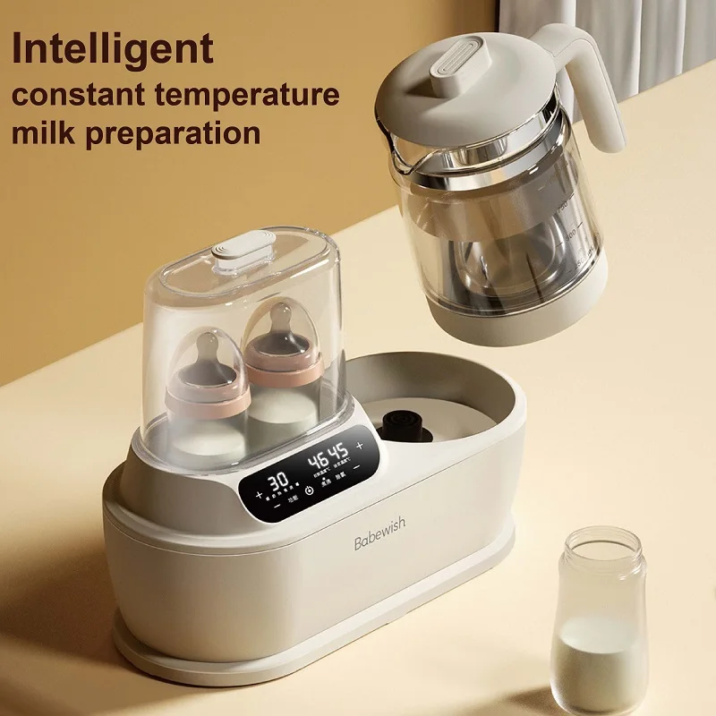1.2L Baby Constant Temperature Milk Regulator Double Bottle Milk Warmer Steam Disinfect Bottle Sterilizer Baby Special Kettle