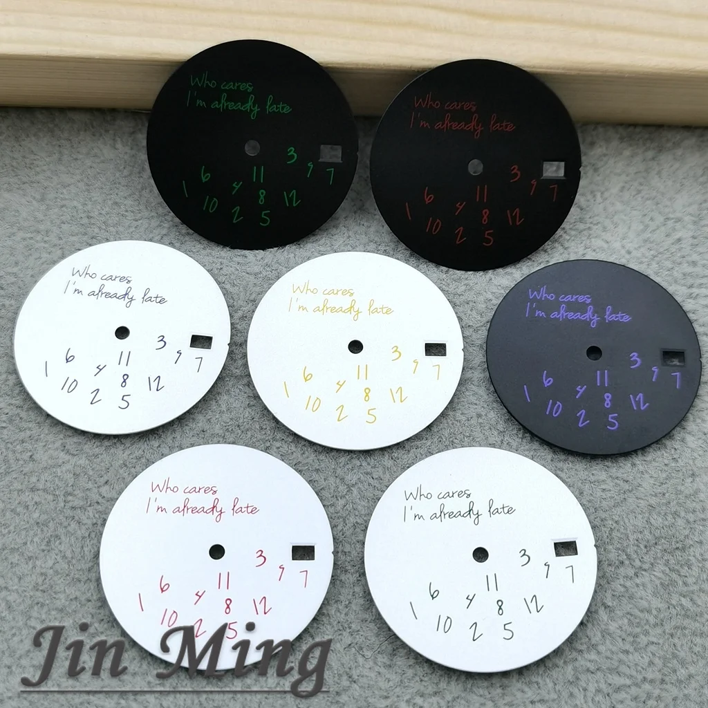High Quality 28.5mm Black White Date Window Aseptic Dial Fit NH35 /NH36/4R/7S Automatic Movement