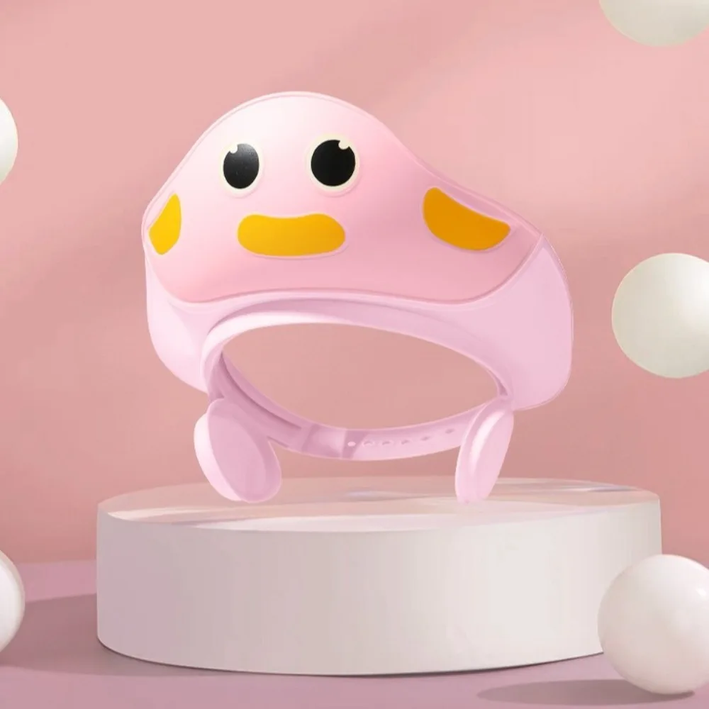 Topi Mandi Bayi Kartun Lucu Baru Penutup Kepala Mandi Artefak Sampo Lembut Topi Bayi Pelindung Telinga Dapat Disesuaikan untuk Anak-anak