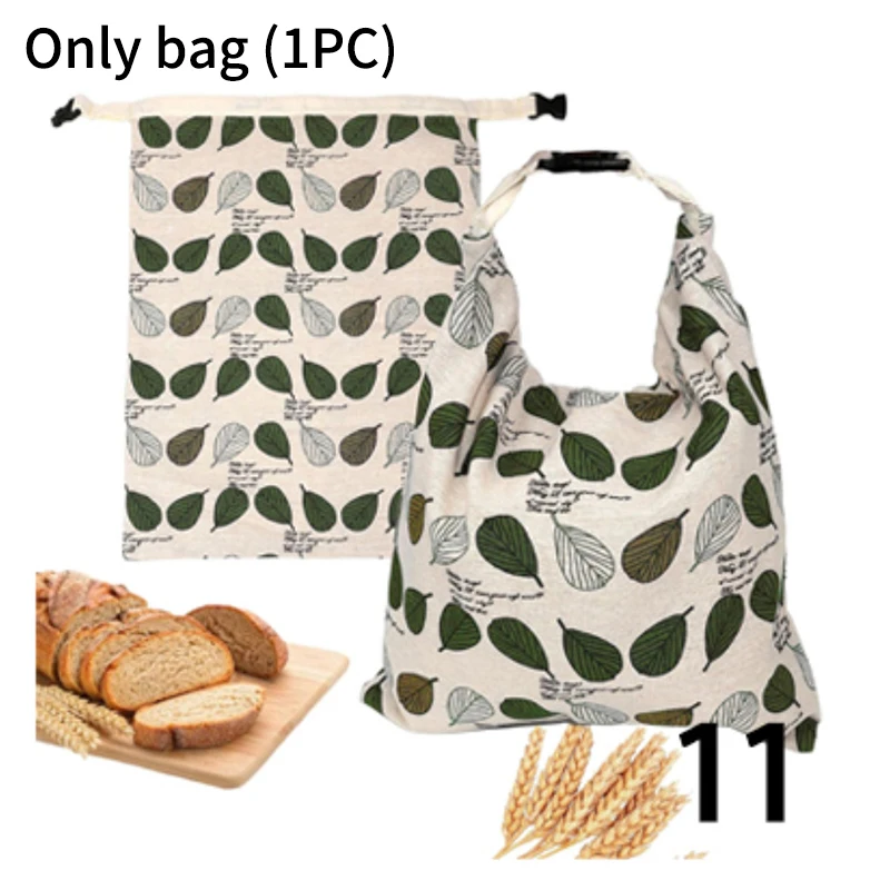Bolsa de lino y algodón con cierre de cremallera, bolsa para conservar pan con cera de abejas, bolsa para guardar pan, artículos y utensilios de cocina