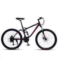 24/26 Inch Soft Tail Mountain Bike 21/24/27/30 Variable Speed Adult Double Disc Brake Mountain Bicycle