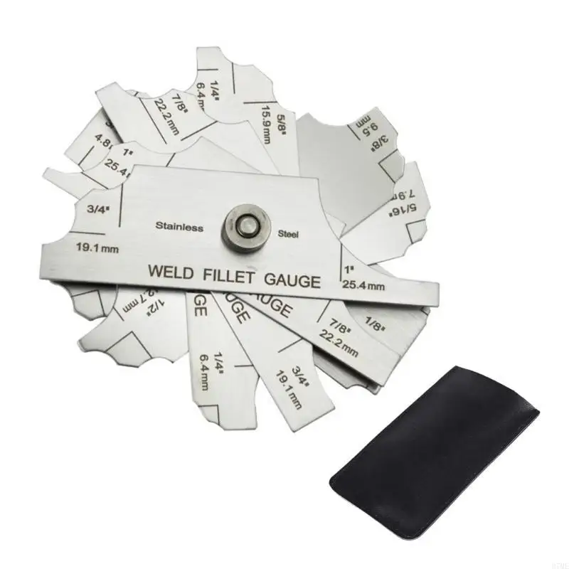 

37me Filet Weld Gage для точного измерения проверки сварки в метрических и дюймах
