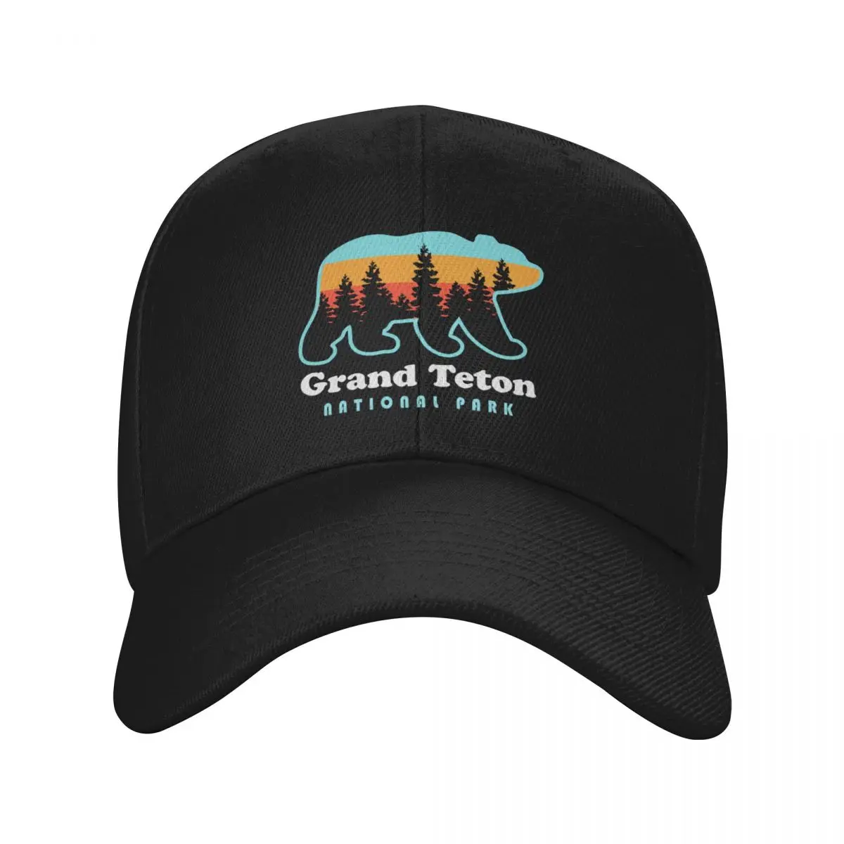 Grand Teton National Park Teton Mountains Bear Vintage Sunset Baseball Cap Hip Hop Dropshipping Rugby Women Beach Fashion Men's