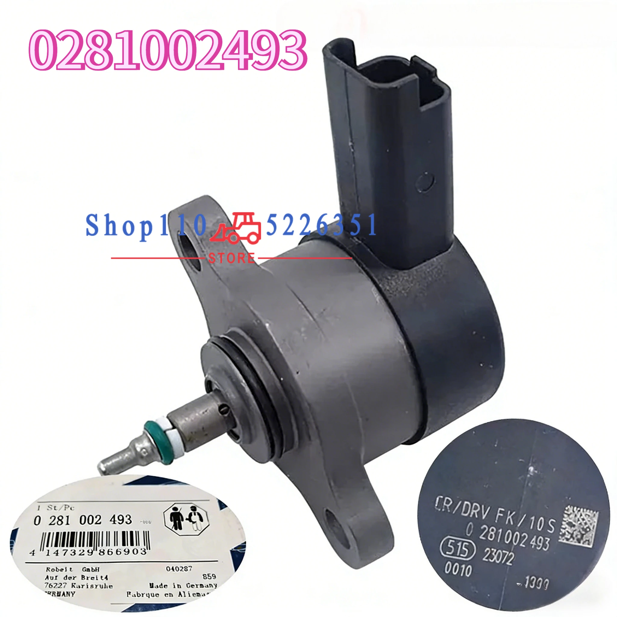 

For 0281002493 0281002872 Brandstofrail Drukregelaar Regelklep Voor F1Iat Sc1Udo Cit1Roen C5 C8 Peu1Geot 206 307 406 2.0 2.2